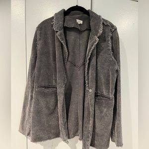 Grey corduroy loose fitting POL jacket